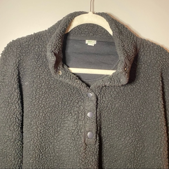 ❌SOLD❌Aerie 1/2 Button Snap Sherpa Jacket Small - Picture 3 of 4